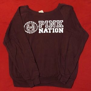 Victoria’s Secret PINK Nation Maroon Sweatshirt